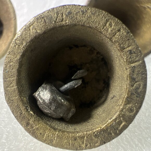 Small Brass Bells Set Of Three in typical India motifs Two with beautiful sounds - Picture 4 of 10